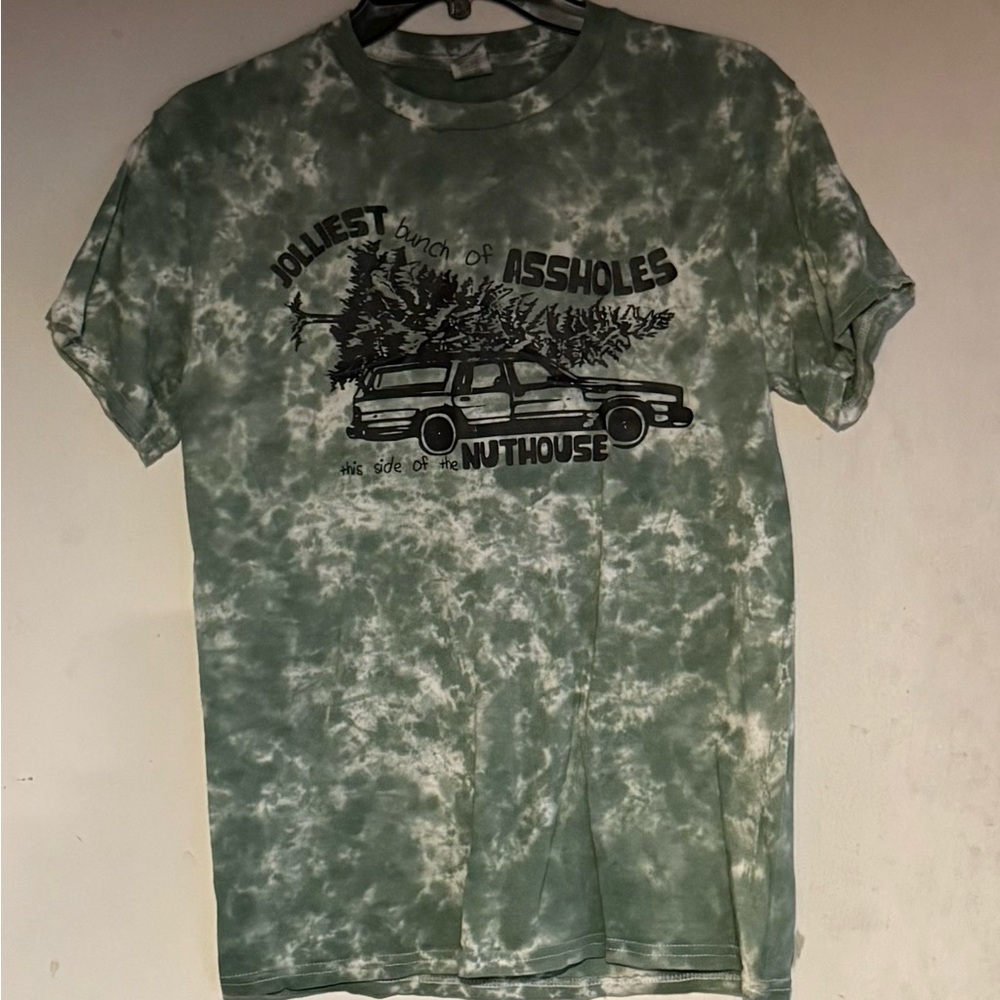 Green Tie-Dye Graphic T-Shirt